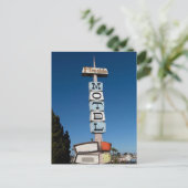 Altes Schild für Fireside Inn Motel, Santa Cruz, C Postkarte (Stehend Vorderseite)