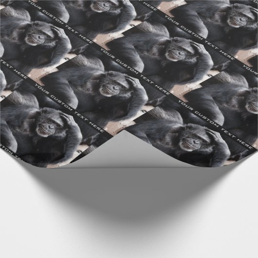 Altes Schimpansenpapier Geschenkpapier (Ecke)