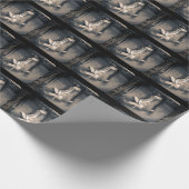 Altes Schlittschuhmuster Geschenkpapier (Ecke)