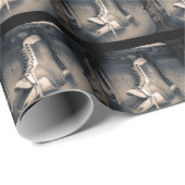 Altes Schlittschuhmuster Geschenkpapier (Rolleneckpunkt)