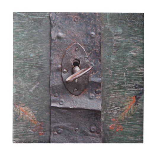 Altes Schloss mit Schlüssel Fliese (Vorderseite)