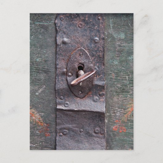 Altes Schloss mit Schlüssel Postkarte (Vorderseite)