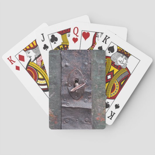 Altes Schloss mit Schlüssel Spielkarten (Rückseite)