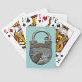 Altes Schloss und Schlüssel Spielkarten (Rückseite)