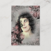 Altes Schlüssel-und Rosen-Gewohnheits-Foto Telefonnummerkarte (Rückseite)