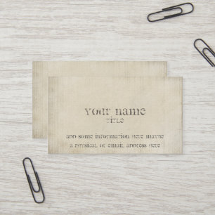 Altes schmuddeliges Papier Visitenkarte
