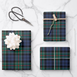 Altes schottisches Clan Colquhoun-Tartan-Karo Geschenkpapier Set