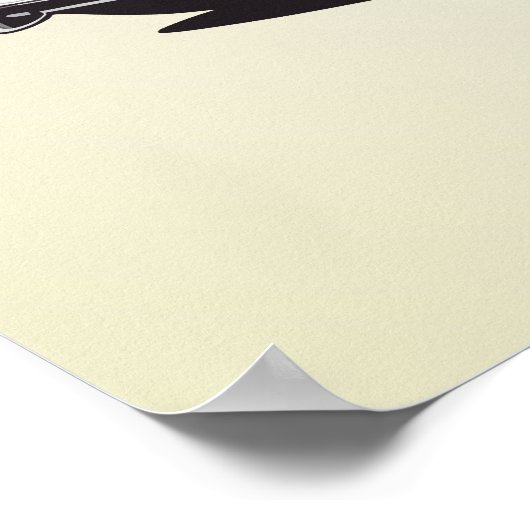 Altes Schulauto mit Retro-Text. Poster (Ecke)