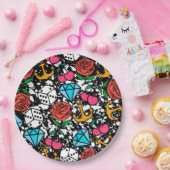 Altes Schulmuster Pappteller (Party)