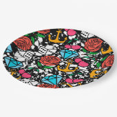 Altes Schulmuster Pappteller (Schrägansicht)