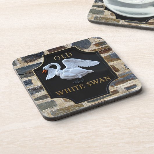Altes Schwan-Kneipen-Zeichen Untersetzer (Linke Seite)