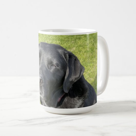 Altes schwarzes Labor Kaffeetasse (VorderseiteRechts)