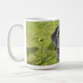 Altes schwarzes Labor Kaffeetasse (Links)