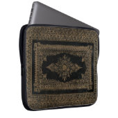 Altes schwarzes Leder und Rose Gold Laptopschutzhülle (Vorne Rechts)