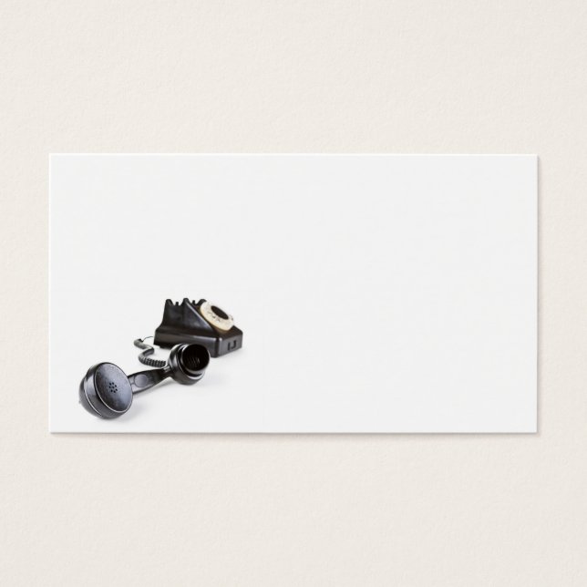 Altes schwarzes Telefon mit Rotary-Einwahl (Vorderseite)