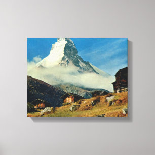 Altes Schweiz, Matterhorn, Zermatt Leinwanddruck
