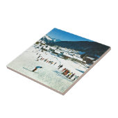 Altes Schweiz, Morgins Skischule Fliese (Seite)