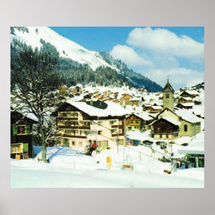 Altes Schweiz, Skigebiet Morgins Poster