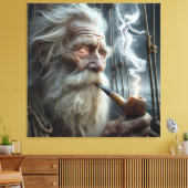 Altes Seaman rauchen ein Stück Leinwanddruck (Insitu (Wohnzimmer))