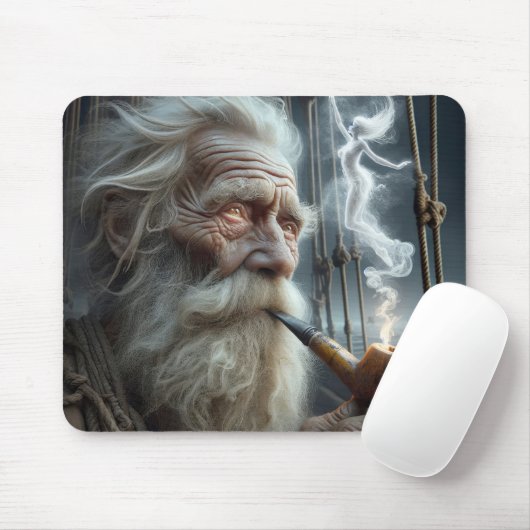 Altes Seaman Rauchen ein Stück Mousepad (Mit Mouse)