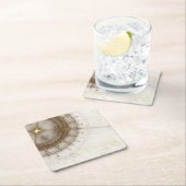 Altes Seediagramm, Schmutz Rechteckiger Pappuntersetzer (Vor Ort)