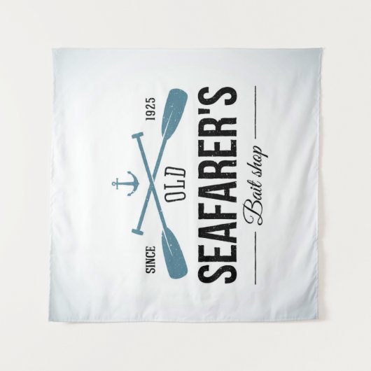 Altes Seemann-Köder-Geschäft Wandteppich (Vorderseite)