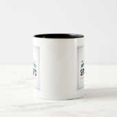 Altes Seemann-Köder-Geschäft Zweifarbige Tasse (Mittel)
