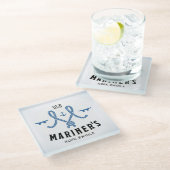 Altes Seemann-Plakat Glasuntersetzer (Schrägansicht)