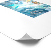 Altes Segelboot im Sturm Poster (Ecke)