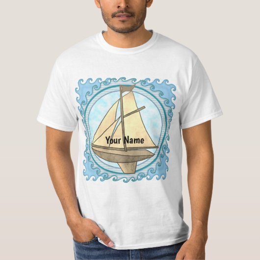Altes Segelboot T-Shirt (Vorderseite)