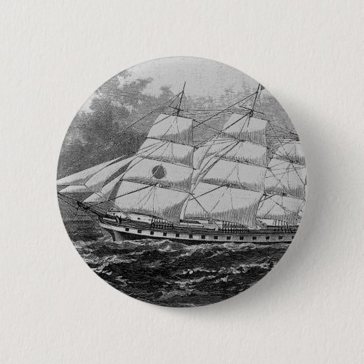 Altes Segelschiff Button (Vorderseite)