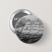 Altes Segelschiff Button (Vorne & Hinten)