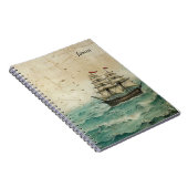 Altes Segelschiff Notizblock (Rechte Seite)