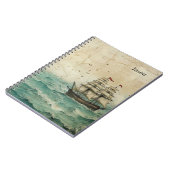 Altes Segelschiff Notizblock (Linke Seite)