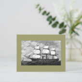 Altes Segelschiff Postkarte (Stehend Vorderseite)