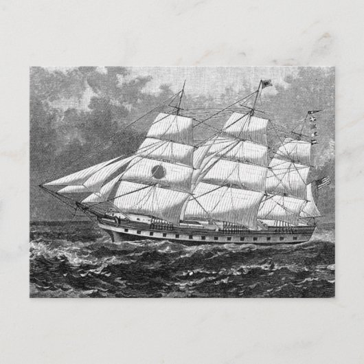 Altes Segelschiff Postkarte (Vorderseite)