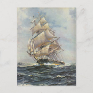 Altes Segelschiff Postkarte