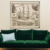 Altes Segelschiff Print Poster