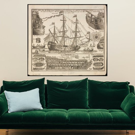 Altes Segelschiff Print Poster