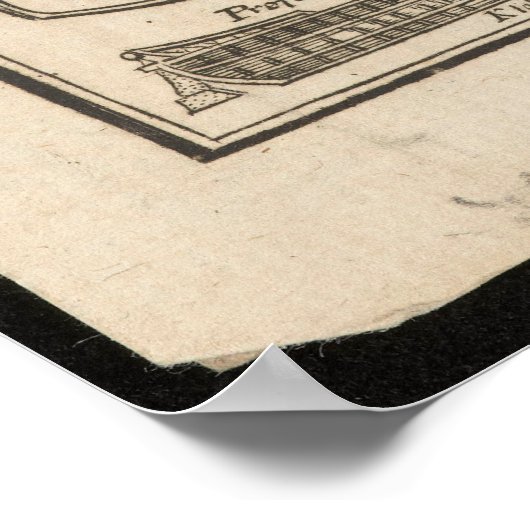 Altes Segelschiff Print Poster (Ecke)