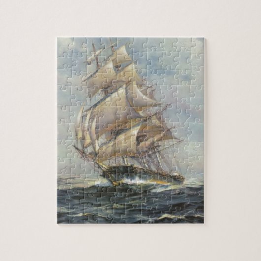 Altes Segelschiff Puzzle (Vertikal)