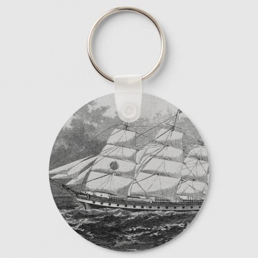 Altes Segelschiff Schlüsselanhänger (Vorderseite)