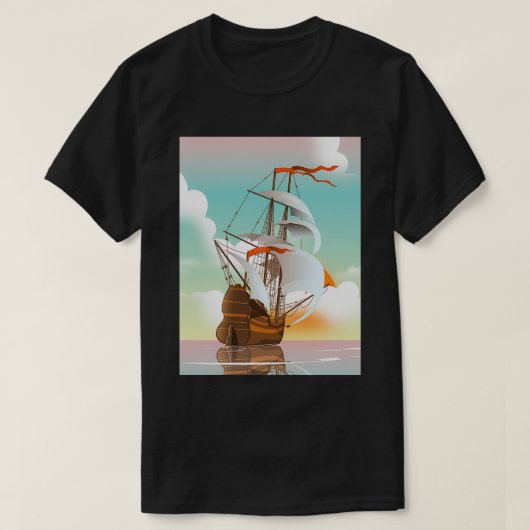Altes Segelschiff T-Shirt (Design vorne)