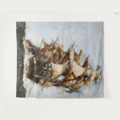 Altes Segelschiff Wandteppich (Vorderseite (Horizontal))