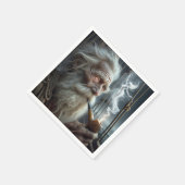 Altes Segler Rauchen ein Stück Serviette (Ecke)