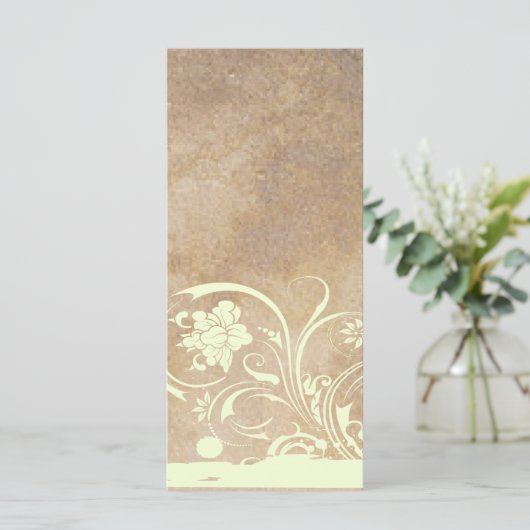 Altes Shabby Chic Hochzeitsprogramm Programm (Stehend Vorderseite)