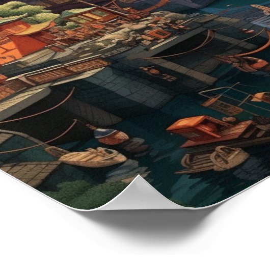 Altes Shanghai-Poster Poster (Ecke)