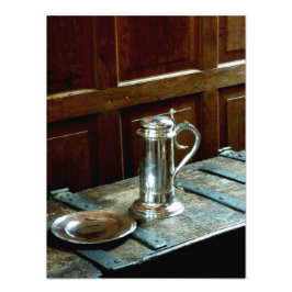 Altes Silber und Eiche Fotodruck