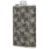 Altes silbernes Celtic-Spiralen-Knoten-Muster Flachmann (Links)