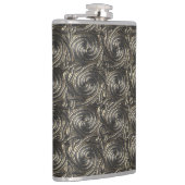 Altes silbernes Celtic-Spiralen-Knoten-Muster Flachmann (Rechts)